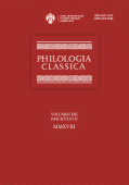 Philologia classica . Том 13. Вып.2. 2018