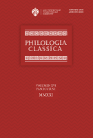 Philologia Classica. Том 16. Вып.1. 2021